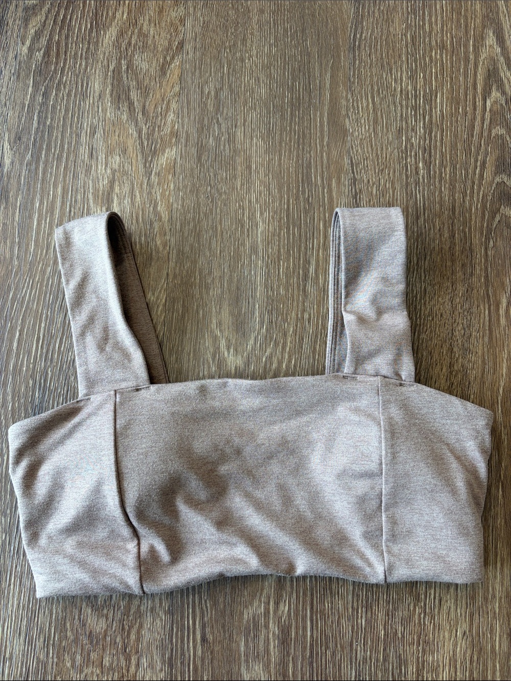 Old Navy Square Neck Light Brown Sports Bra with Padding, Size S